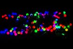 Winner Нить-шарик 1,2см. 100 led МУЛЬТИ 1-2цв, 10,9м; черн-пр, соединяется, IP 20, шт.