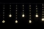 Winner Бахрома шарики 8см. со светлячками, 10 Led ТЁПЛО-БЕЛЫЙ 2,5х0,7х0,5м