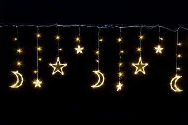 Фотография товара 'Winner Бахрома-звезда с луной "L" 138 Led 2,5х0,95х0,55м; контрол-рычажковый, соединяется, IP 20, ww.02.5Т.138+L'