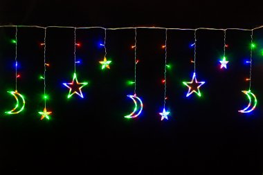 Фотография товара 'Winner Бахрома-звезда с луной "L" 138 Led 2,5х0,95х0,55м; контрол-рычажковый, соединяется, IP 20, m.02.5T.138+L'