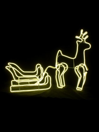 Фотография товара 'Winner Олень с санями малый 60*100см. ТЕПЛО-БЕЛЫЙ, 3033-60WW, IP 65'