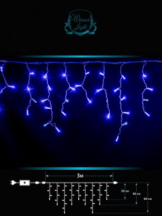 Фотография товара 'Winner B.02.7T.100.F+ Бахрома-каучук 100 Led flash-W,3x0.4x0.6x0.4'