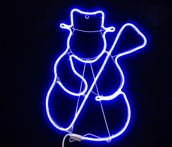 Фотография товара 'Winner Снеговик с метлой НЕОН 55см, гибкий НЕОН, IP 65? 5012-55B'