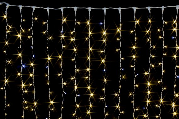 Фотография товара 'Winner Занавес-пвх 840 Led 2х6м. flash-w; 2мм, 14 нитей, расстояние 13 см, соединяется, IP 54, ww.03.6W.840+'