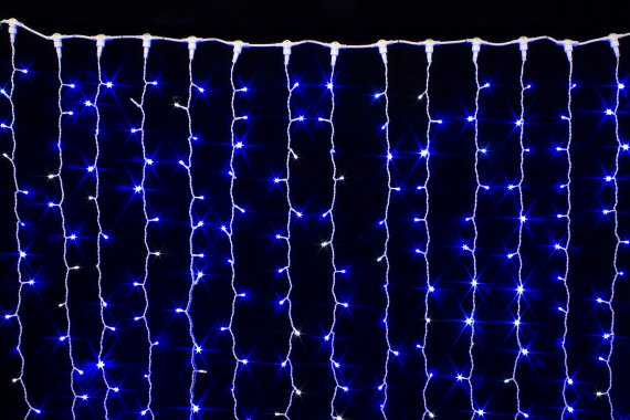 Фотография товара 'Winner Занавес-пвх 420 Led 2х3м. flash-w; 2мм, 14 нитей, расстояние 13 см, соединяется, IP 54? B.03.6W.420+'