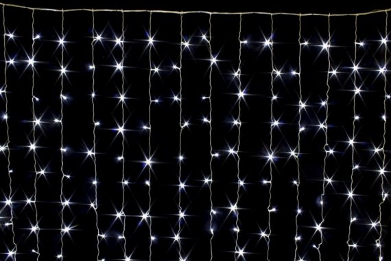 Фотография товара 'Winner Занавес 320 Led, 16 нитей, flash-w; соединяется, IP 20, БЕЛЫЙ 2х3м'