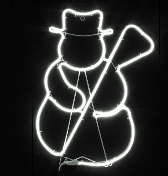 Фотография товара 'Winner Снеговик с метлой НЕОН 55см , гибкий НЕОН, IP 65, 5012-55W'