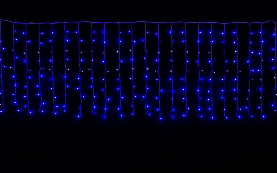 Фотография товара 'Winner Занавес-пвх 240 Led 3х1м. flash-w, 2мм, 24 нити, расстояние 12,5 см, соединяется, IP 54, B.03.6W.240+'