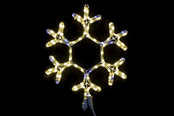 Фотография товара 'Winner Снежинка 40см ТЕПЛО-БЕЛЫЙ 9053-40ww, дюралайт flash-w, соединяется, IP 65'