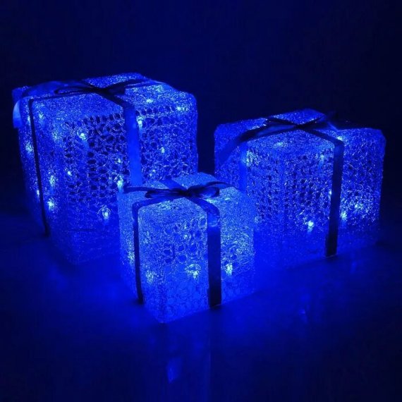 Фотография товара 'Winner 203b Подарки светящиеся новогодние 3шт 15/20/25см'