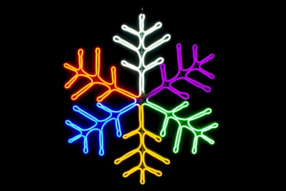 Фотография товара 'Winner Снежинка 60см, МУЛЬТИ 7042-65M, гибкий неон, IP 65'