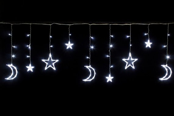 Фотография товара 'Winner Бахрома-звезда с луной "L" 138 Led 2,5х0,95х0,55м'