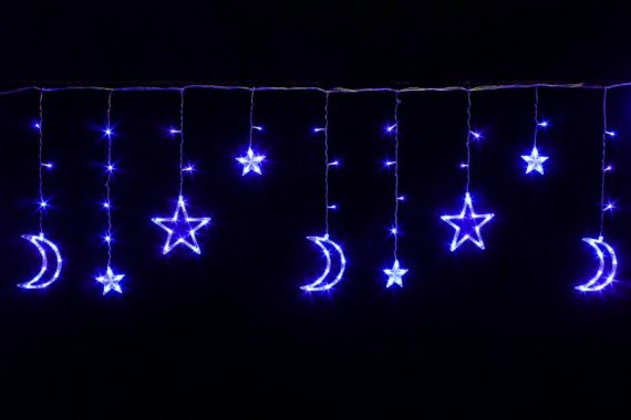 Фотография товара 'Winner Бахрома-звезда с луной "L" 138 Led 2,5х0,95х0,55м'