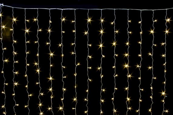 Фотография товара 'Winner Занавес 100 Led 1,5х1м; 12 нитей ТЁПЛО-БЕЛЫЙ'