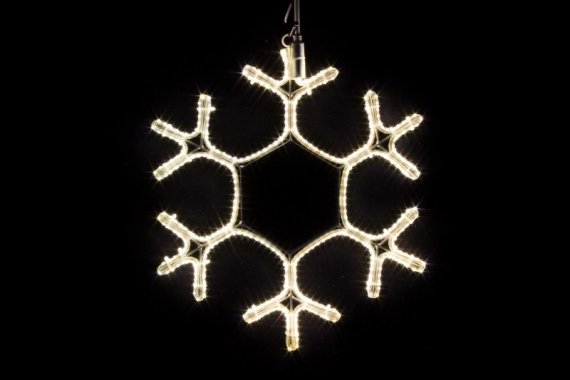 Фотография товара 'Winner Снежинка 40см ТЁПЛО-БЕЛЫЙ 7051-40ww, лента 3528, соединяется, IP 65'