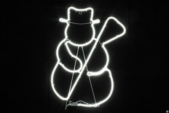 Фотография товара 'Winner 5012-55ww Снеговик с метлой НЕОН 55см'