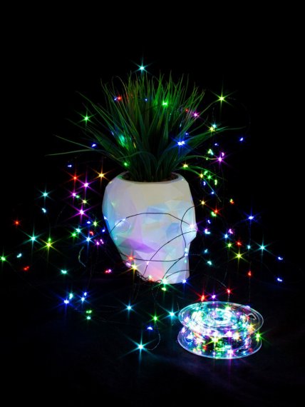 Фотография товара 'Winner Нить-Роса 400 Led RGB 40м; пр-чер, с пультом, контроллер, IP 20'