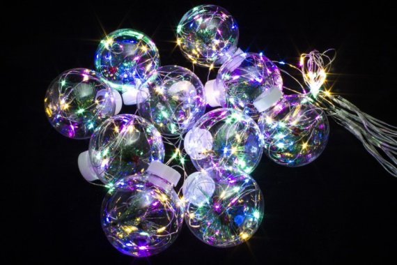 Фотография товара 'Winner m.02.4T.10.S Бахрома Шарики с дед морозом, МУЛЬТИ 2,7м'