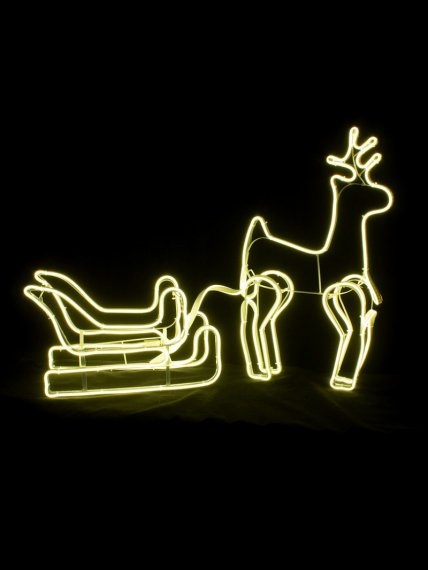 Фотография товара 'Winner Олень с санями малый 60*100см. ТЕПЛО-БЕЛЫЙ, 3033-60WW, IP 65'