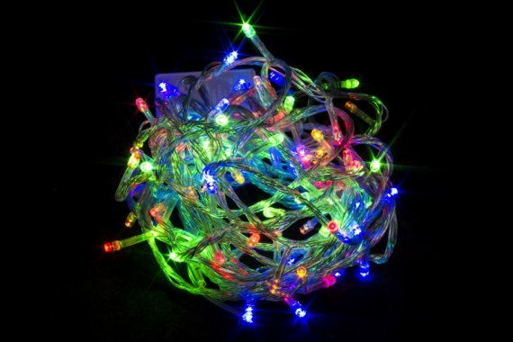 Фотография товара 'Winner Нить 100 led БЕЛЫЙ 7м; прозр-пр, IP 20, шт.'