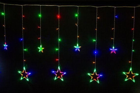 Фотография товара 'Winner Бахрома-звезда "s" 138 Led МУЛЬТИ 2,5 x 0.95 x 0.55м'